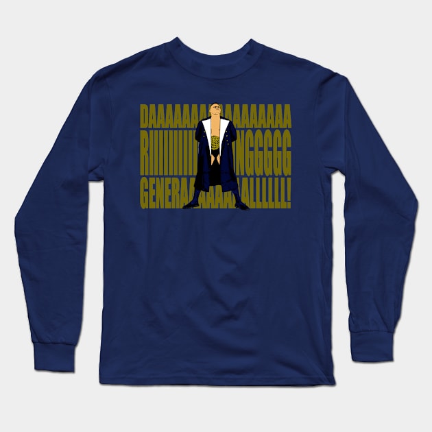 Navy General (gold letters) Long Sleeve T-Shirt by BradyRain